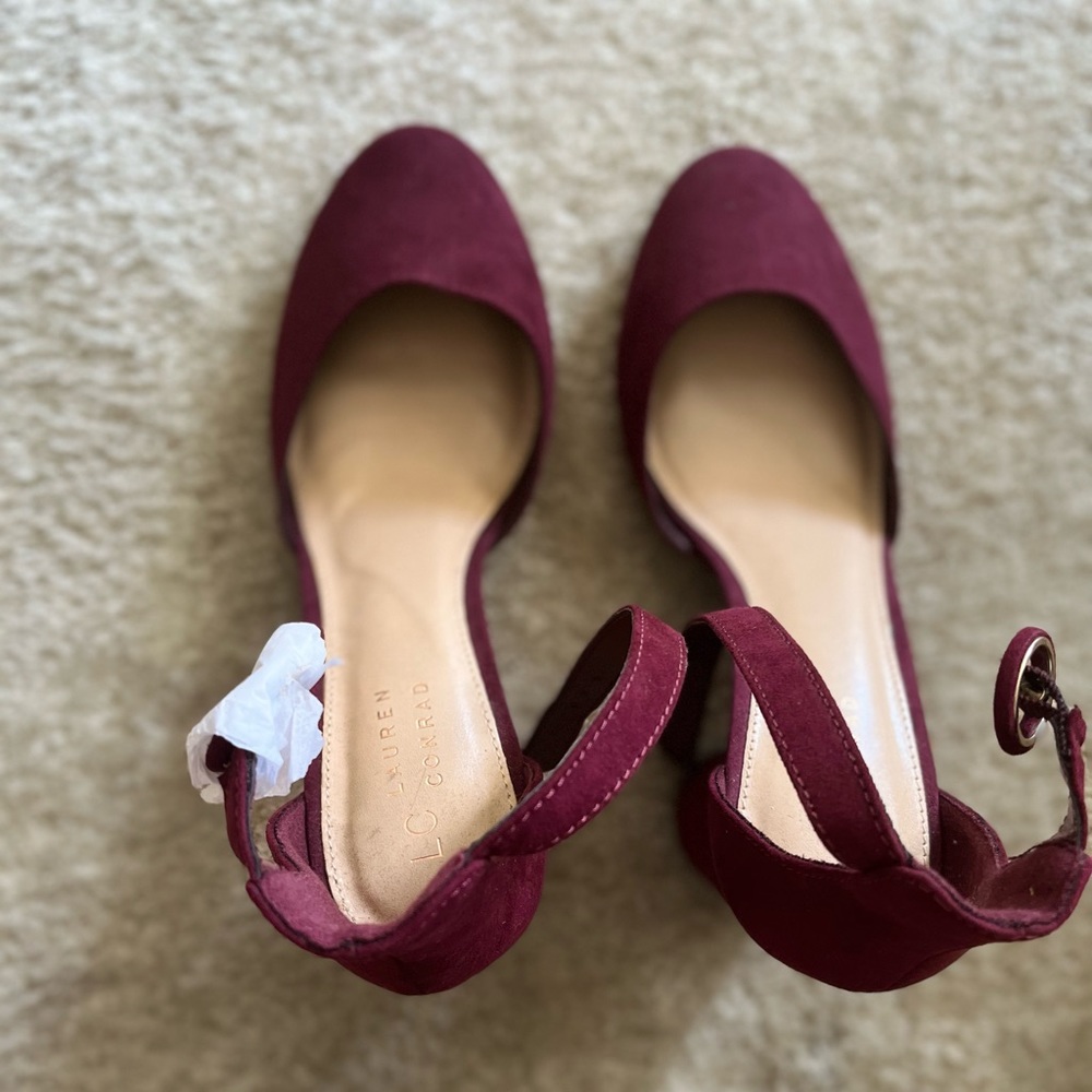 Burgundy Suede Shoes